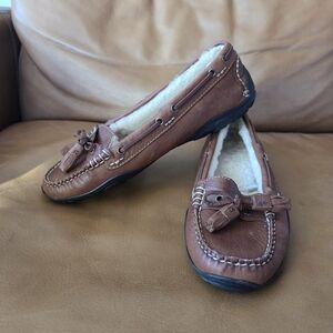 Brown Leather Women's Loafers